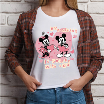 COD4841 - Mickey & Minnie loving pack bundle, Disney Valentine's day clipart Svg, Png, Eps, Dxf, Jpeg, vector.