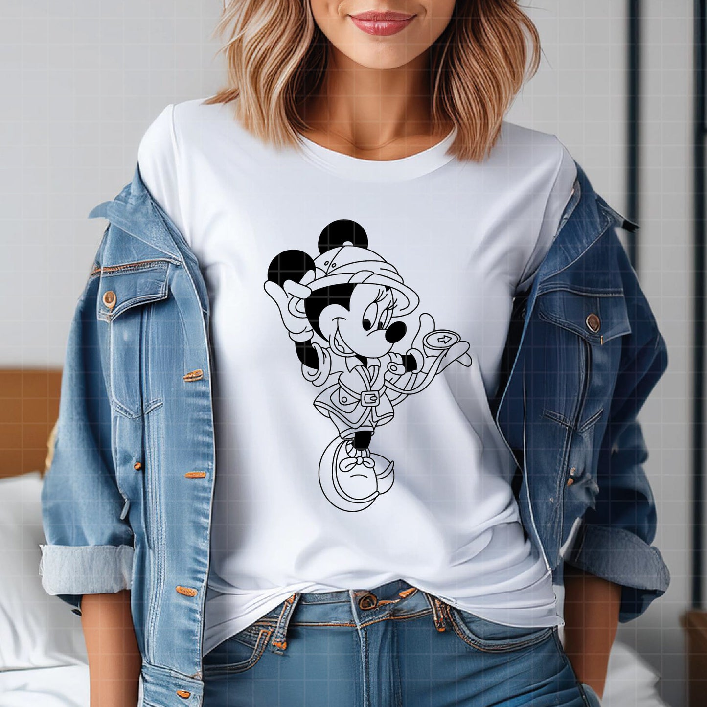 COD4852 - Minnie Safari mode pack bundle, Disney Classics clipart Svg, Png, Eps, Dxf, Jpeg, vector.