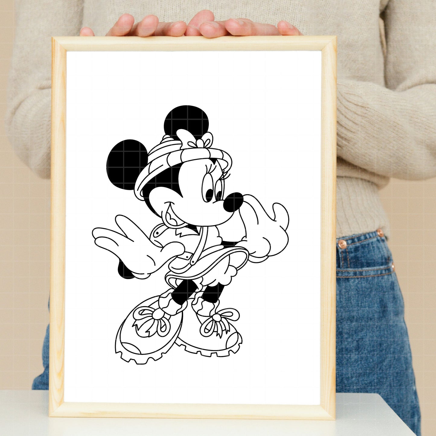 COD4856 - Minnie Safari mode pack bundle, Disney Classics clipart Svg, Png, Eps, Dxf, Jpeg, vector.