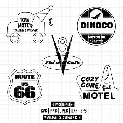 COD4858 - Cars logos bundle, Disney clipart Svg, Png, Eps, Dxf, Jpeg, vector.