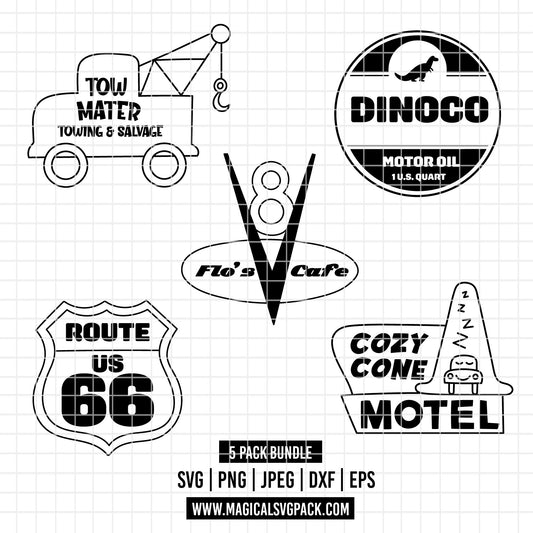COD4858 - Cars logos bundle, Disney clipart Svg, Png, Eps, Dxf, Jpeg, vector.