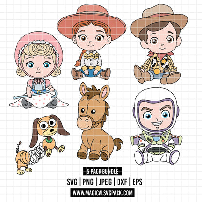 COD4861 - Toy story characters pack bundle, Disney clipart Svg, Png, Eps, Dxf, Jpeg, vector.