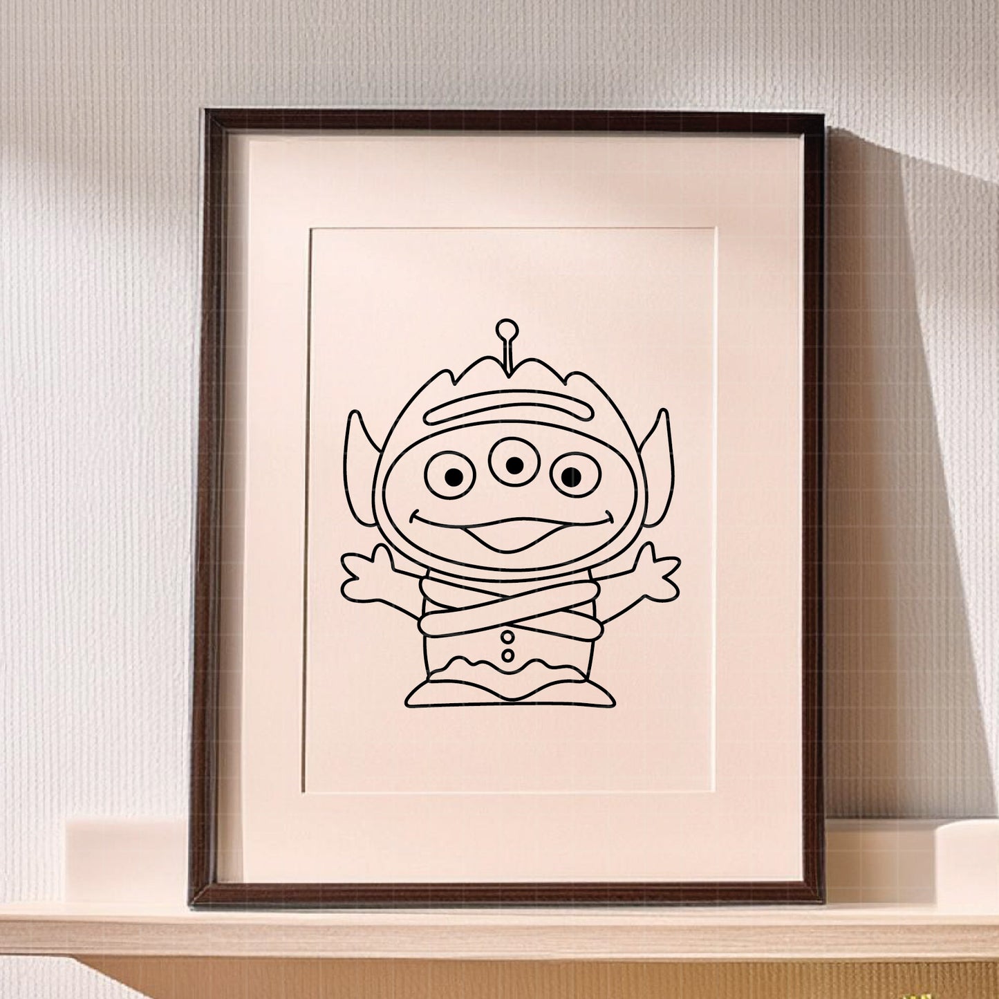 COD4864 - Toy Story Aliens pack bundle line art, Disney clipart Svg, Png, Eps, Dxf, Jpeg, vector.