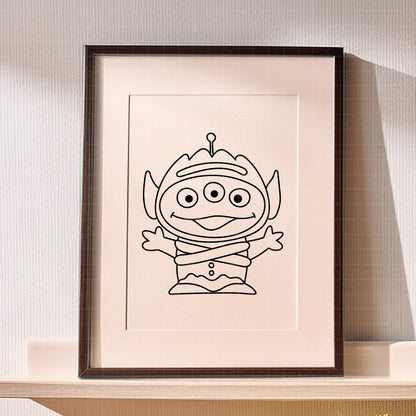 COD4864 - Toy Story Aliens pack bundle line art, Disney clipart Svg, Png, Eps, Dxf, Jpeg, vector.