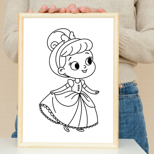 COD4866 - Disney littles princess pack bundle line art, Disney clipart Svg, Png, Eps, Dxf, Jpeg, vector.