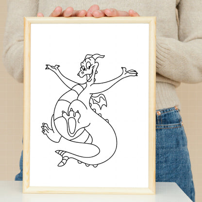 COD4868 - Figment, one little spark of inspiration pack bundle line art, Disney clipart Svg, Png, Eps, Dxf, Jpeg, vector.