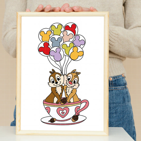 COD4871 - Chip & Dale bundle, Disney clipart Svg, Png, Eps, Dxf, Jpeg, vector.