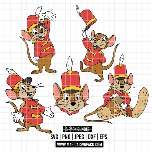 COD4875 - Timothy, Dumbo dtf full color pack bundle, Disney Classics clipart Svg, Png, Eps, Dxf, Jpeg, vector.