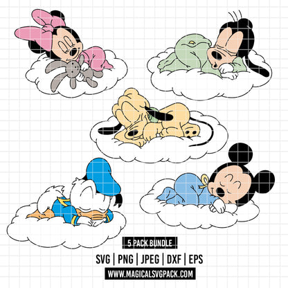 COD4879 - Classics Disney babies pack bundle, Disney Classics clipart Svg, Png, Eps, Dxf, Jpeg, vector.