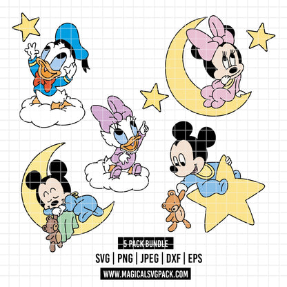 COD4881 - Classics Disney babies pack bundle, Disney Classics clipart Svg, Png, Eps, Dxf, Jpeg, vector.