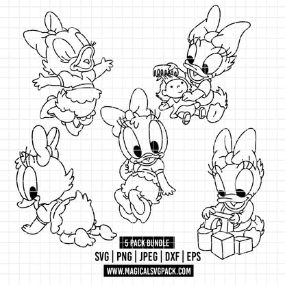 COD4882 - Baby Daisy bundle, Disney clipart Svg, Png, Eps, Dxf, Jpeg, vector.