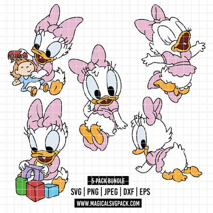 COD4883 - Baby Daisy bundle, Disney clipart Svg, Png, Eps, Dxf, Jpeg, vector.