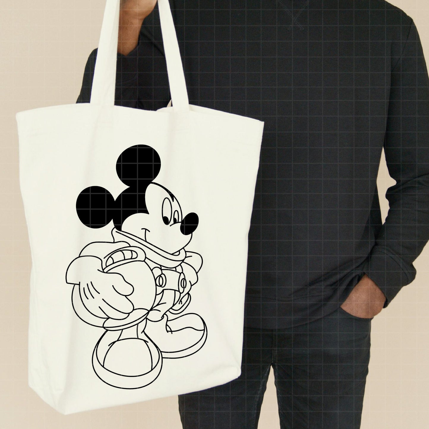 COD5179 - Mickey Astronaut line art pack bundle, Disney clipart Svg, Png, Eps, Dxf, Jpeg, vector.