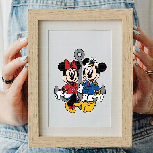 COD5182 - Disney cruise ship Mickey & Minnie pack bundle, Disney Cruise clipart Svg, Png, Eps, Dxf, Jpeg, vector.