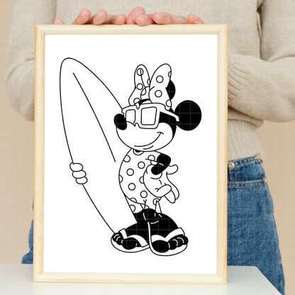 COD5183 - Minnie Summer pack bundle, Disney Classics clipart Svg, Png, Eps, Dxf, Jpeg, vector.