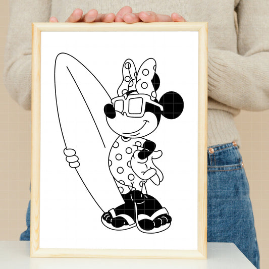 COD5183 - Minnie Summer pack bundle, Disney Classics clipart Svg, Png, Eps, Dxf, Jpeg, vector.