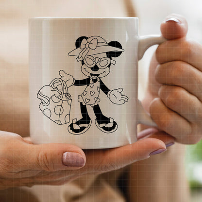 COD5183 - Minnie Summer pack bundle, Disney Classics clipart Svg, Png, Eps, Dxf, Jpeg, vector.