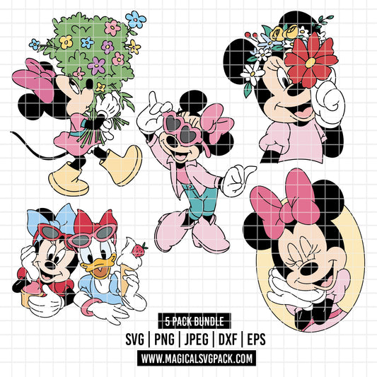 COD5194 - Minnie's world pack bundle, Disney Classics clipart Svg, Png, Eps, Dxf, Jpeg, vector.