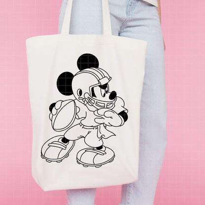 COD5197 - Mickey American Football line art pack bundle, Disney clipart Svg, Png, Eps, Dxf, Jpeg, vector.