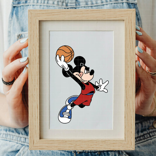 COD5202 - Mickey basketball pack bundle, Disney clipart Svg, Png, Eps, Dxf, Jpeg, vector.