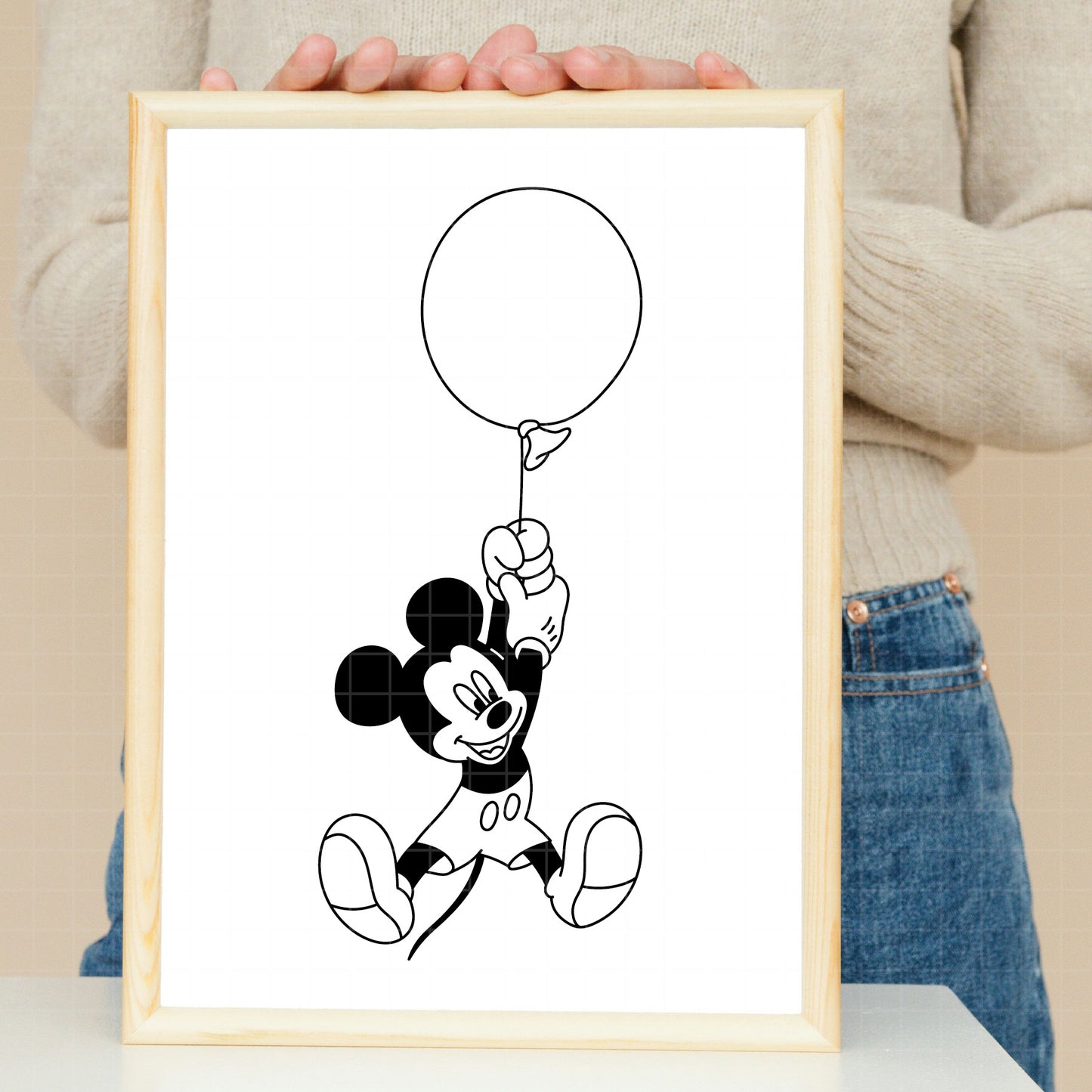 COD5205 - Mickey Birthdays line art pack bundle, Disney clipart Svg, Png, Eps, Dxf, Jpeg, vector.