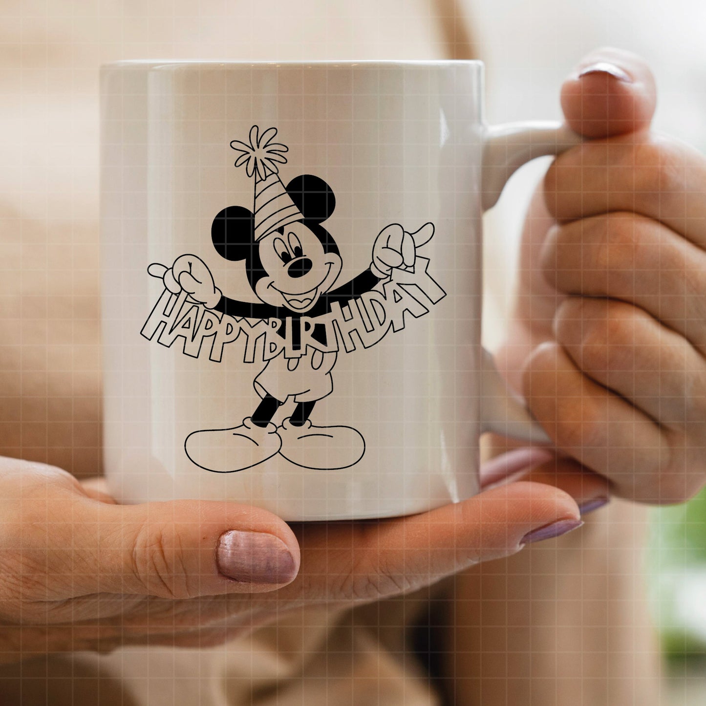 COD5205 - Mickey Birthdays line art pack bundle, Disney clipart Svg, Png, Eps, Dxf, Jpeg, vector.
