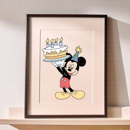 COD5206 - Mickey Birthdays pack bundle, Disney clipart Svg, Png, Eps, Dxf, Jpeg, vector.
