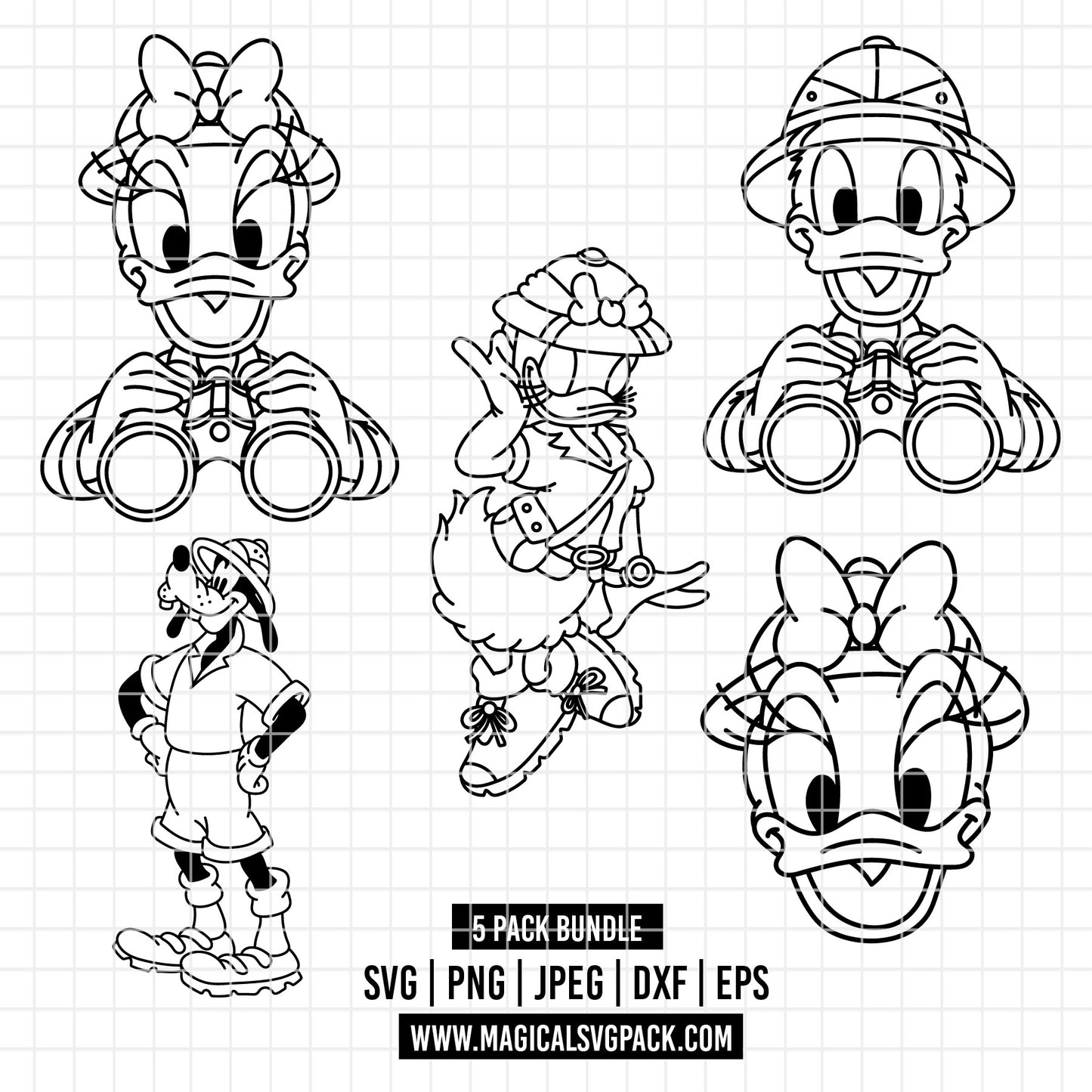 COD5207 - Disney classics Explorers mode pack bundle, Disney Classics clipart Svg, Png, Eps, Dxf, Jpeg, vector.