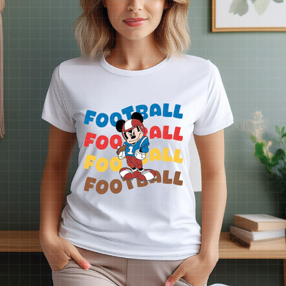 COD5421 - Mickey American Football quotes pack bundle, Disney clipart Svg, Png, Eps, Dxf, Jpeg, vector.