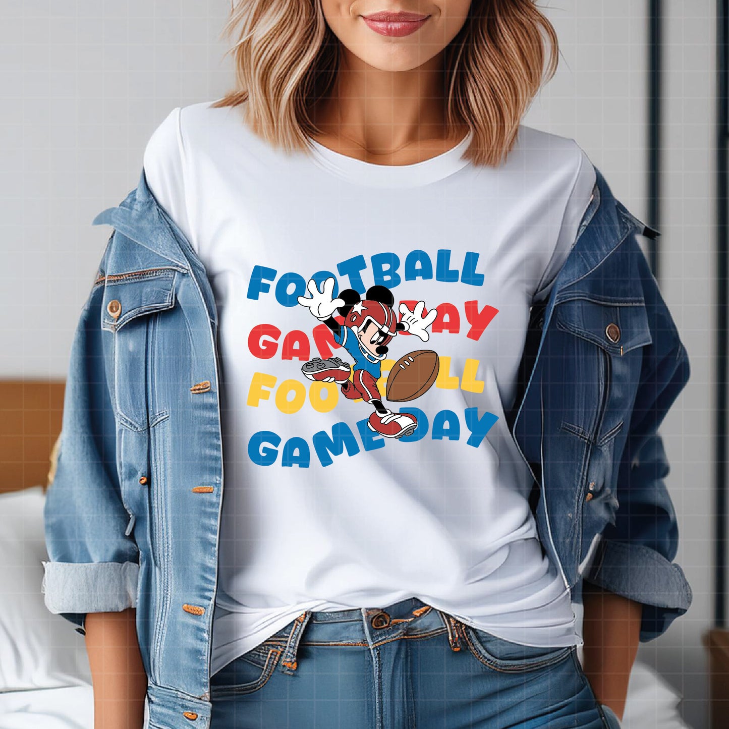 COD5421 - Mickey American Football quotes pack bundle, Disney clipart Svg, Png, Eps, Dxf, Jpeg, vector.