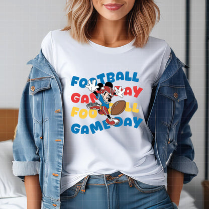COD5421 - Mickey American Football quotes pack bundle, Disney clipart Svg, Png, Eps, Dxf, Jpeg, vector.