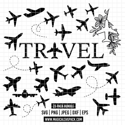 COD5431 - Airplanes bundle clipart Svg, Png, Eps, Dxf, Jpeg, vector.