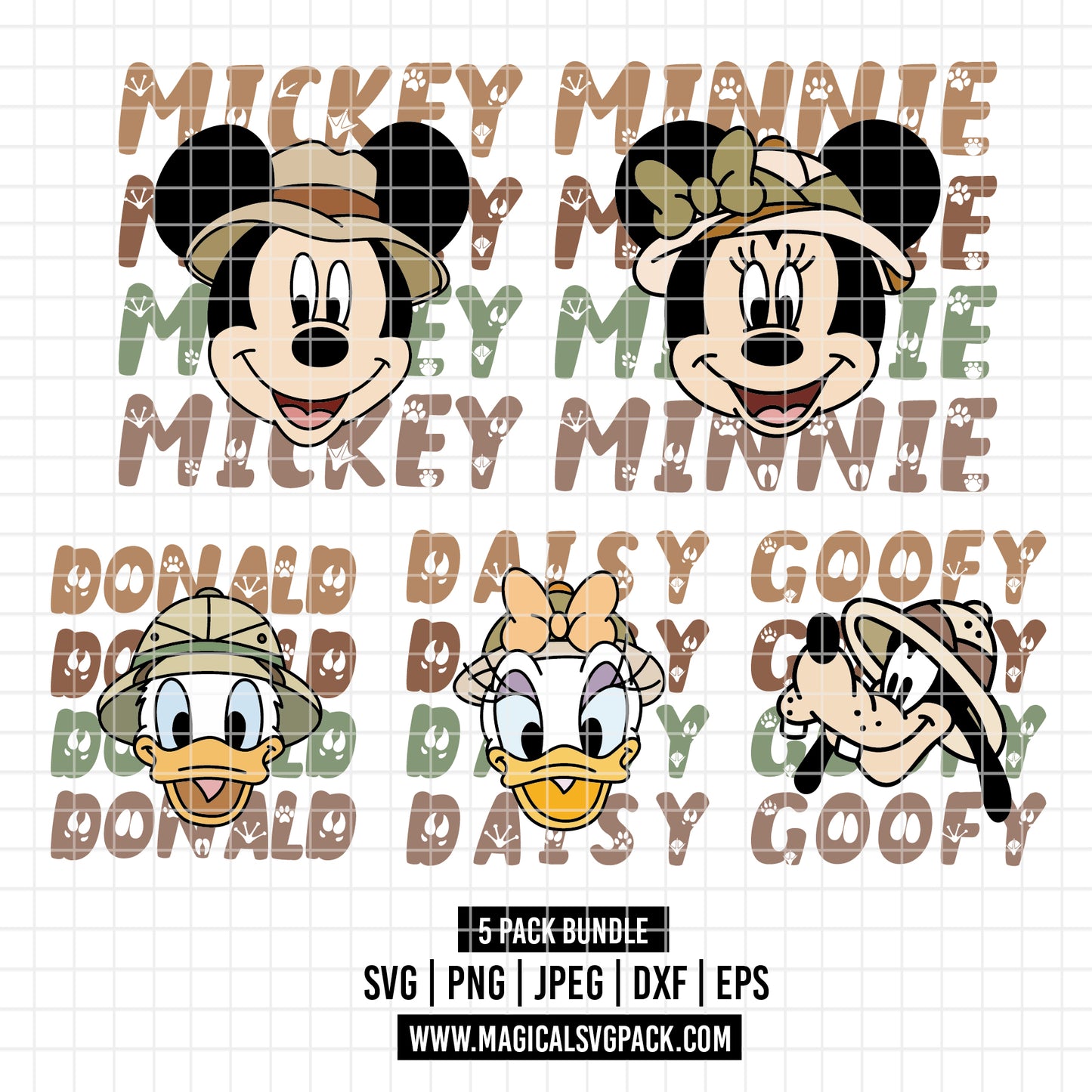 COD5611 - Disney classics Explorers mode pack bundle, Disney Classics clipart Svg, Png, Eps, Dxf, Jpeg, vector.