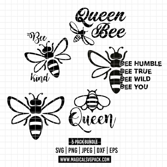 COD5743 - Queen Bee pack bundle clipart Svg, Png, Eps, Dxf, Jpeg, vector.