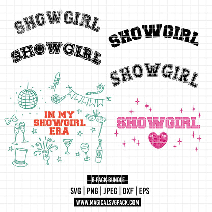 COD5744 - Showgirl pack bundle clipart Svg, Png, Eps, Dxf, Jpeg, vector.