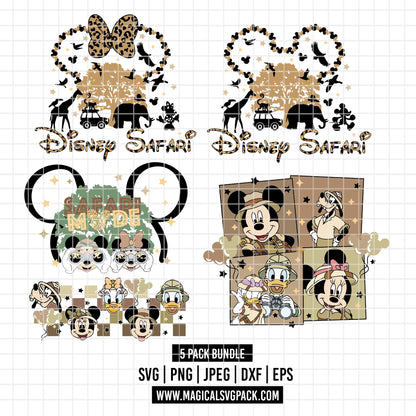 COD5750 - Disney classics Safari Mode pack bundle, Disney Classics clipart Svg, Png, Eps, Dxf, Jpeg, vector.