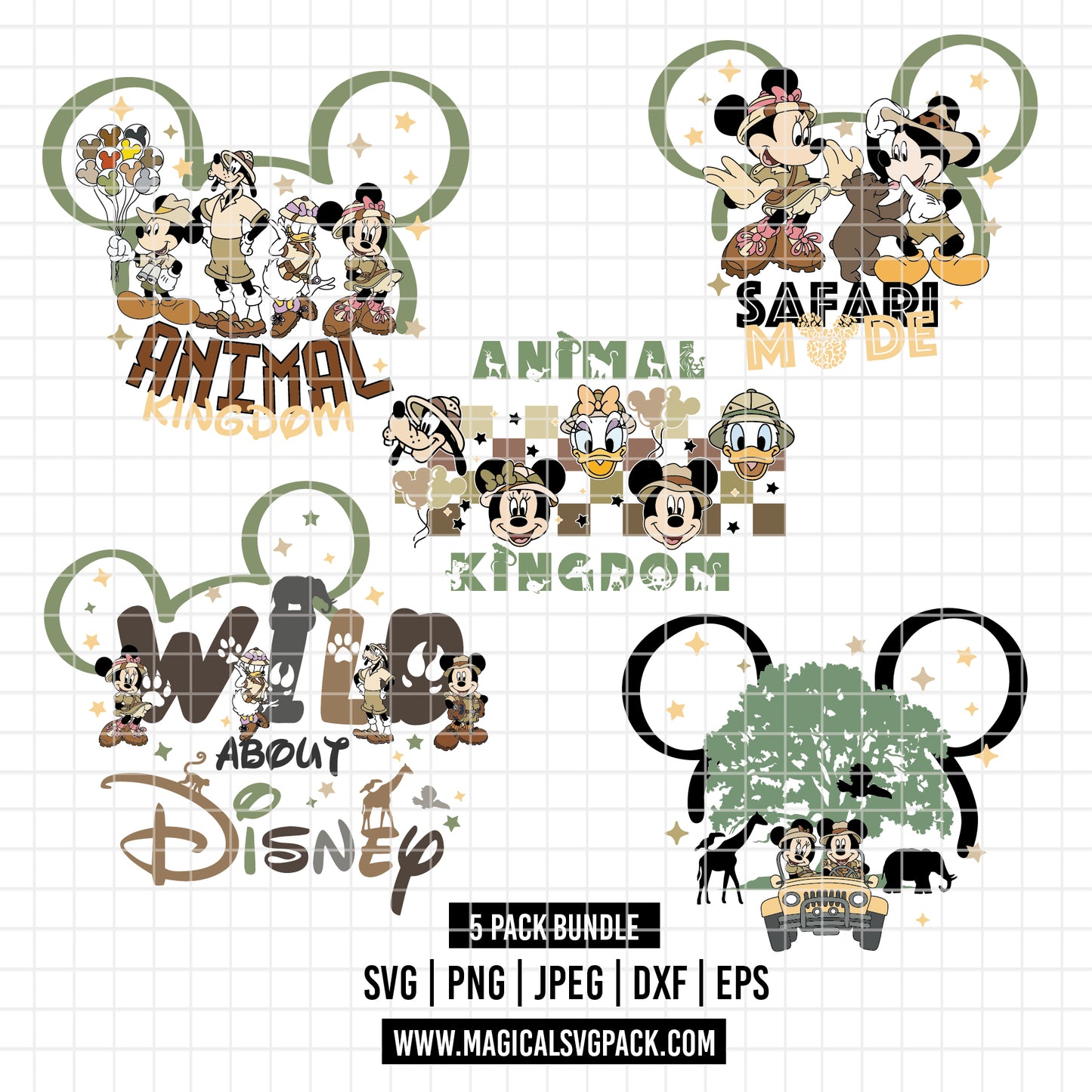 COD5751 - Disney classics Animal Kingdom pack bundle, Disney Classics clipart Svg, Png, Eps, Dxf, Jpeg, vector.