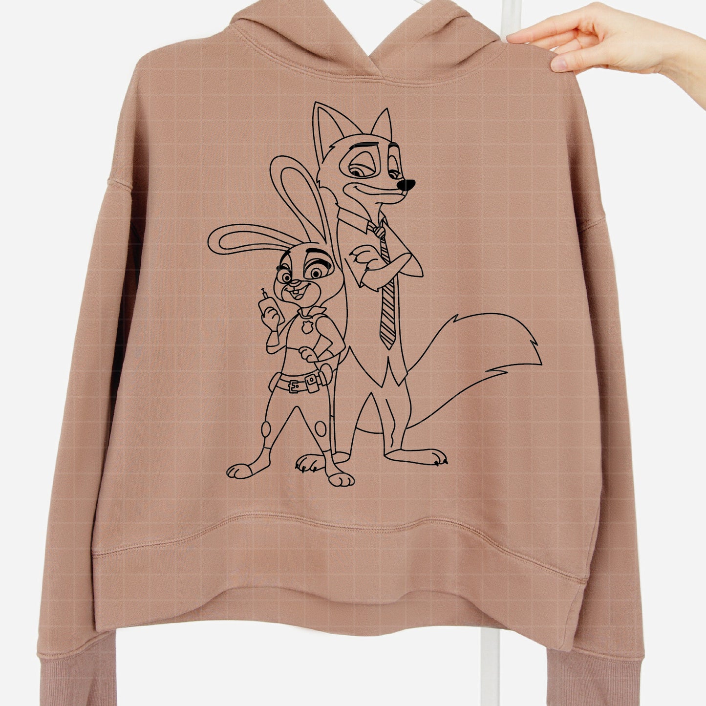 COD5764 - Nick & Judy, Zootopia pack bundle line art, Disney clipart Svg, Png, Eps, Dxf, Jpeg, vector.