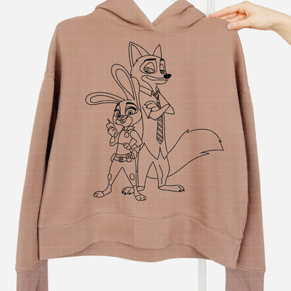 COD5764 - Nick & Judy, Zootopia pack bundle line art, Disney clipart Svg, Png, Eps, Dxf, Jpeg, vector.