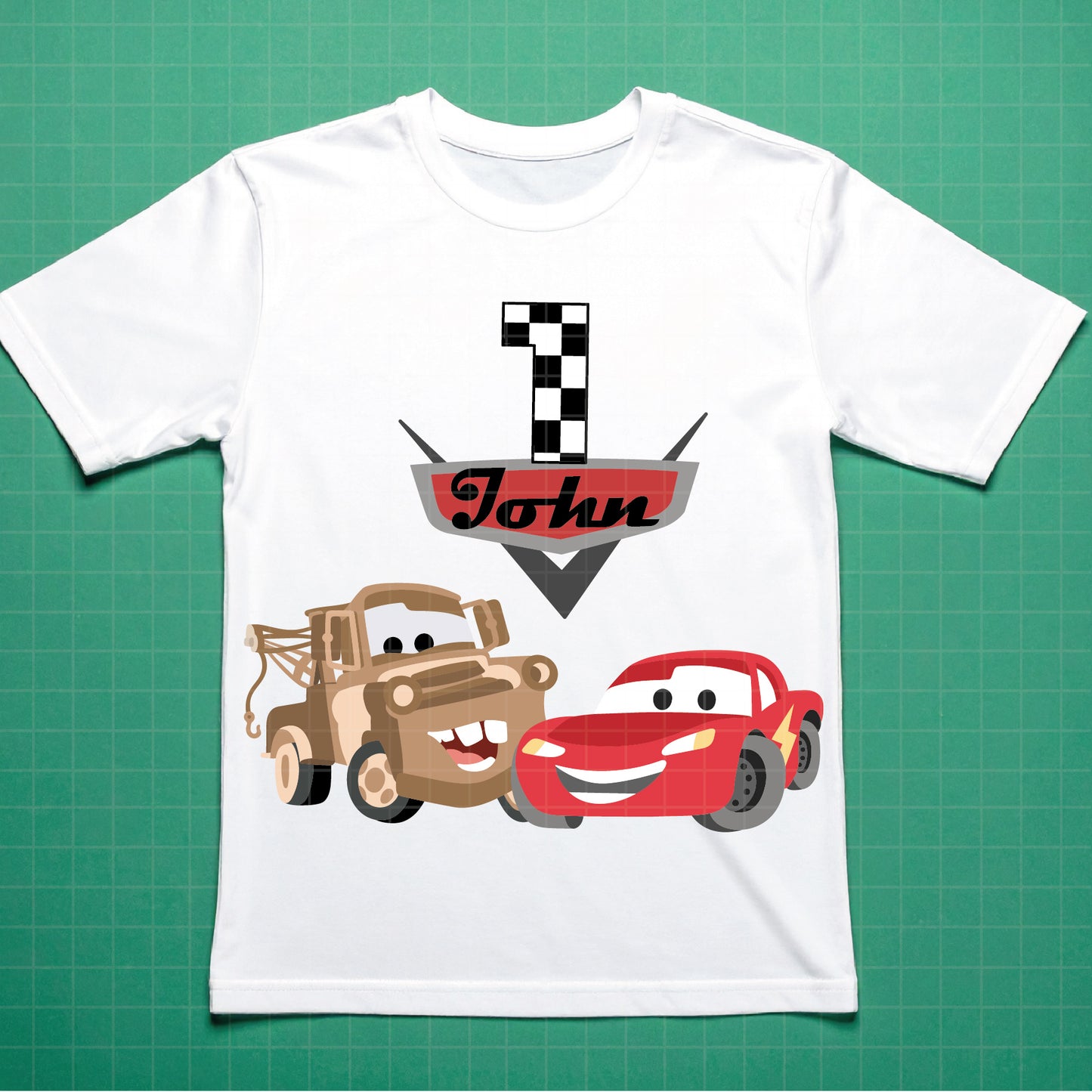 COD5942 - Cars Birthday SVG PNG Bundle. Lightning McQueen, Mater, icons, Racing Alphabet Font Uppercase Lowercase, Checkered Numbers. Cricut svg
