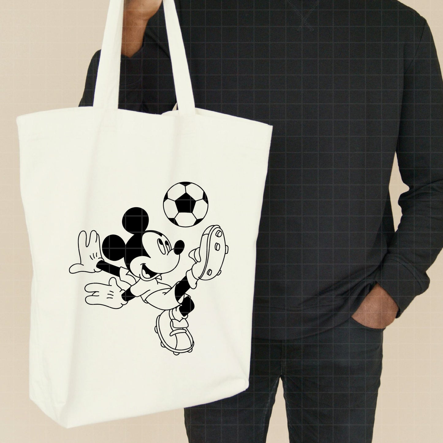 COD6022 - Mickey Soccer line art pack bundle, Disney clipart Svg, Png, Eps, Dxf, Jpeg, vector.