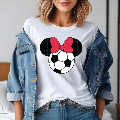 COD6028 - Minnie Soccer pack bundle, Disney clipart Svg, Png, Eps, Dxf, Jpeg, vector.