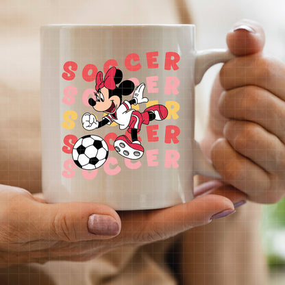 COD6030 - Minnie Soccer quotes pack bundle, Disney clipart Svg, Png, Eps, Dxf, Jpeg, vector.