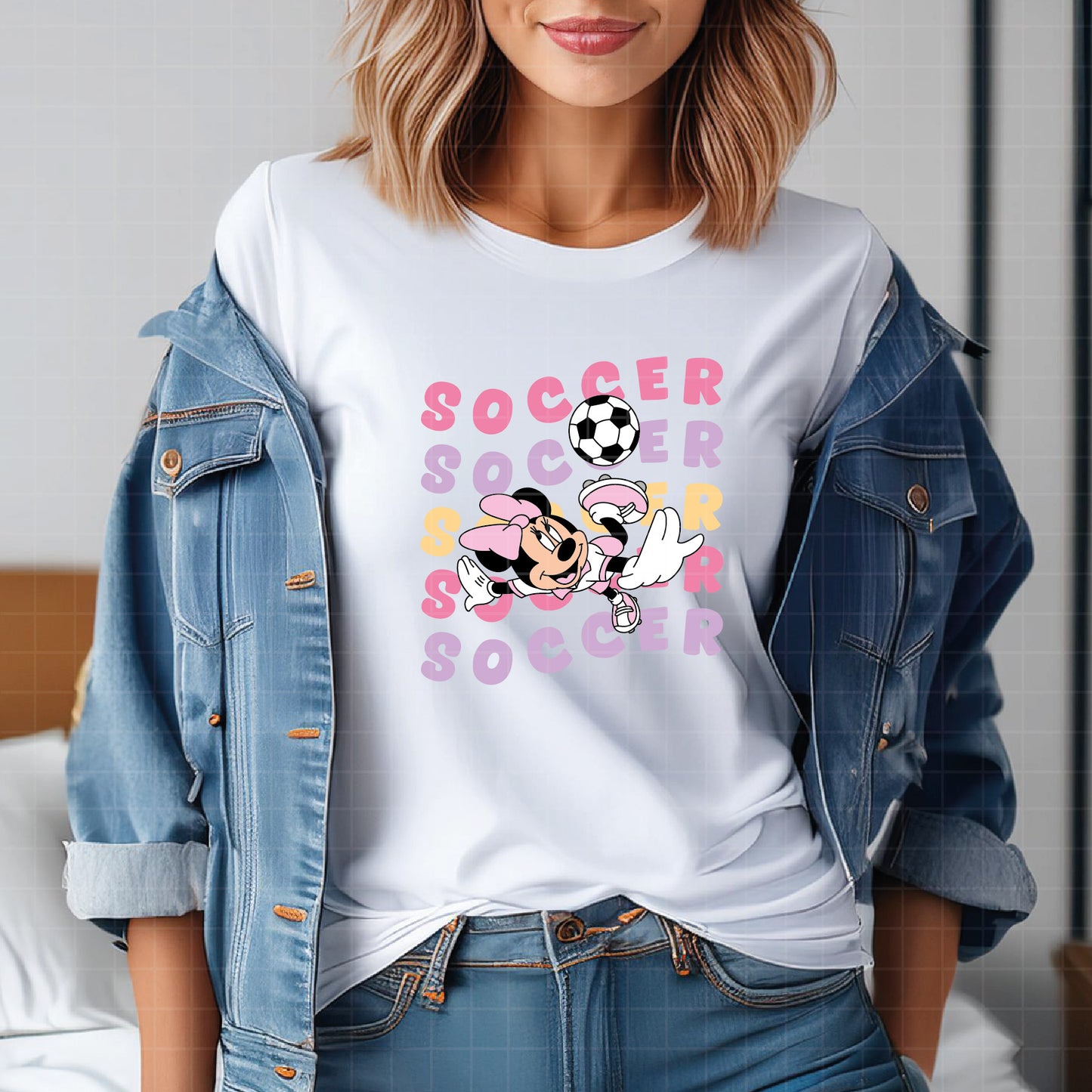 COD6032 - Minnie Soccer quotes pack bundle, Disney clipart Svg, Png, Eps, Dxf, Jpeg, vector.