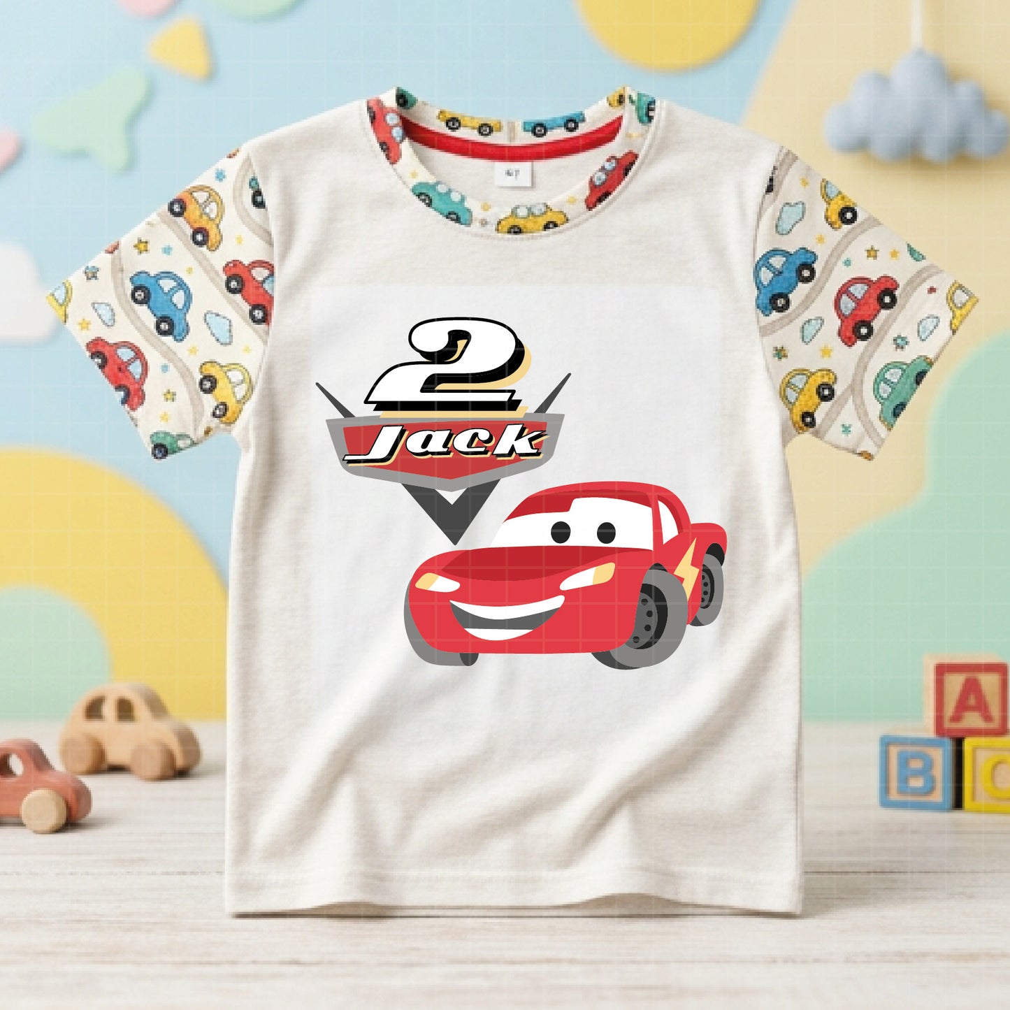COD6039 - Cars SVG PNG Bundle | Racing Font Gold Shadow Uppercase Lowercase | Lightning McQueen Mater Custom Name | Cricut Instant Download