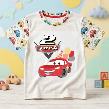 COD6049 - Cars SVG PNG Bundle | Racing Font Gold Shadow Uppercase Lowercase | Lightning McQueen Mater Custom Name | Cricut Instant Download