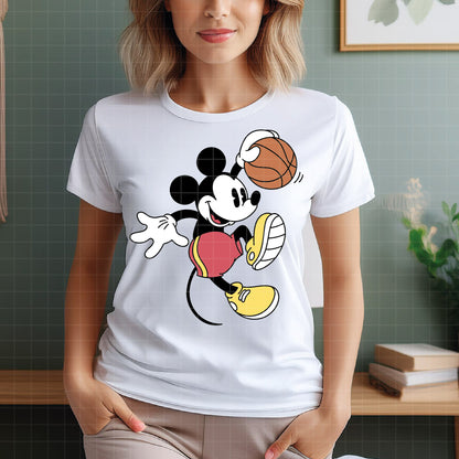 COD6056 - Mickey classic basketball pack bundle, Disney clipart Svg, Png, Eps, Dxf, Jpeg, vector.