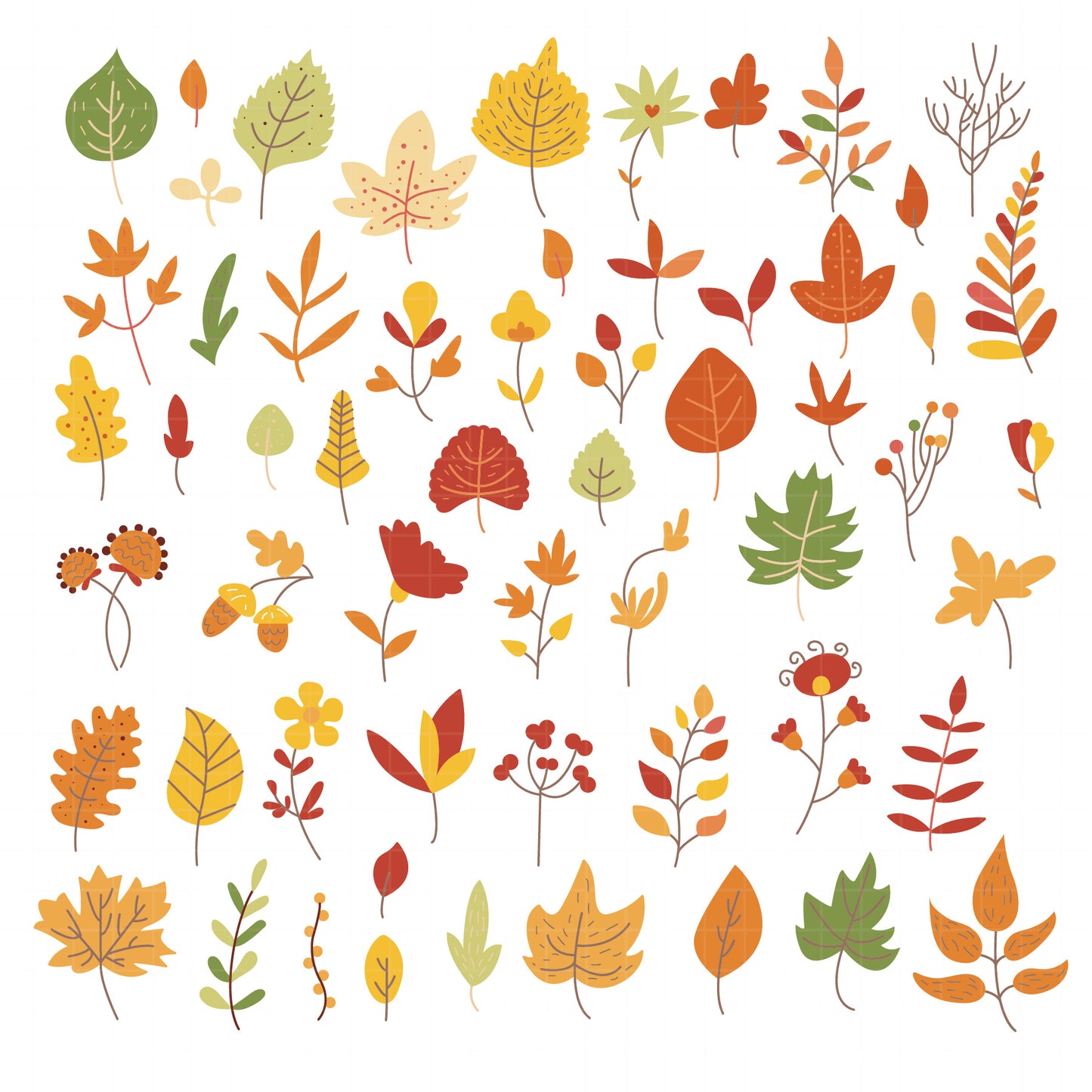 COD6098 - Autumn Fall SVG PNG Bundle | 109 Clipart Leaves Pumpkin Cozy Season | Thanksgiving Fall Decor | Cricut Sublimation Instant Download