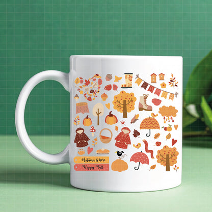 COD6098 - Autumn Fall SVG PNG Bundle | 109 Clipart Leaves Pumpkin Cozy Season | Thanksgiving Fall Decor | Cricut Sublimation Instant Download