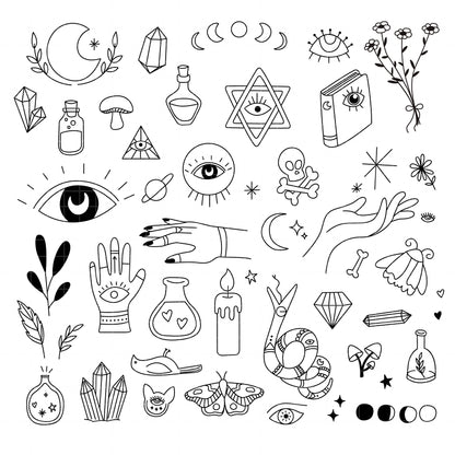 COD6100 - Halloween SVG PNG Bundle | 106 Ghost Bat Spider Web Witch Doodle Clipart | Spooky Season Cut Files | Cricut Instant Download